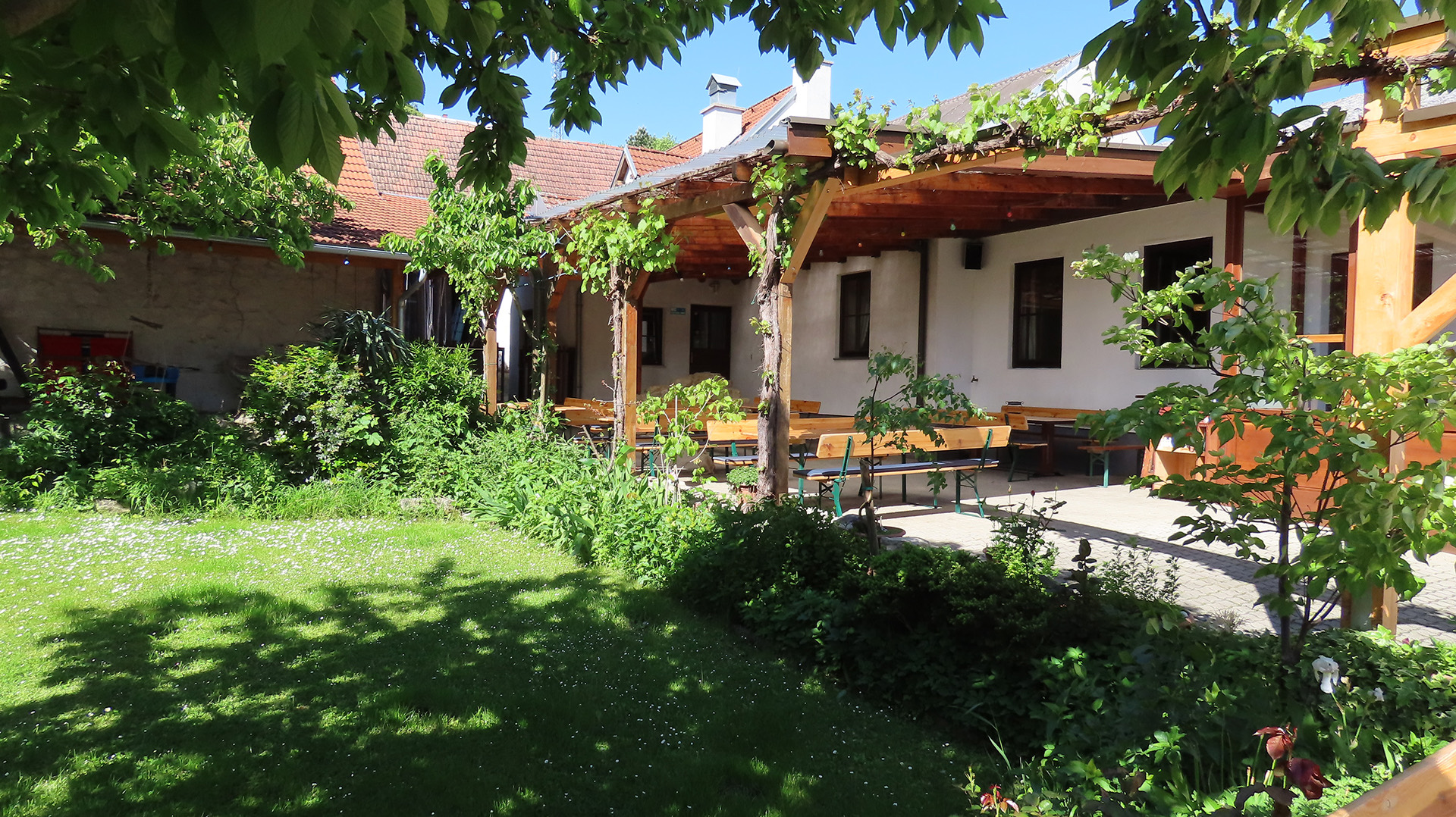 Gastgarten des Heurigen Schemitz in Donnerskirchen